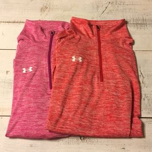 Under Armour 1/4 zip longe Sleeve Tech Tee Bundle